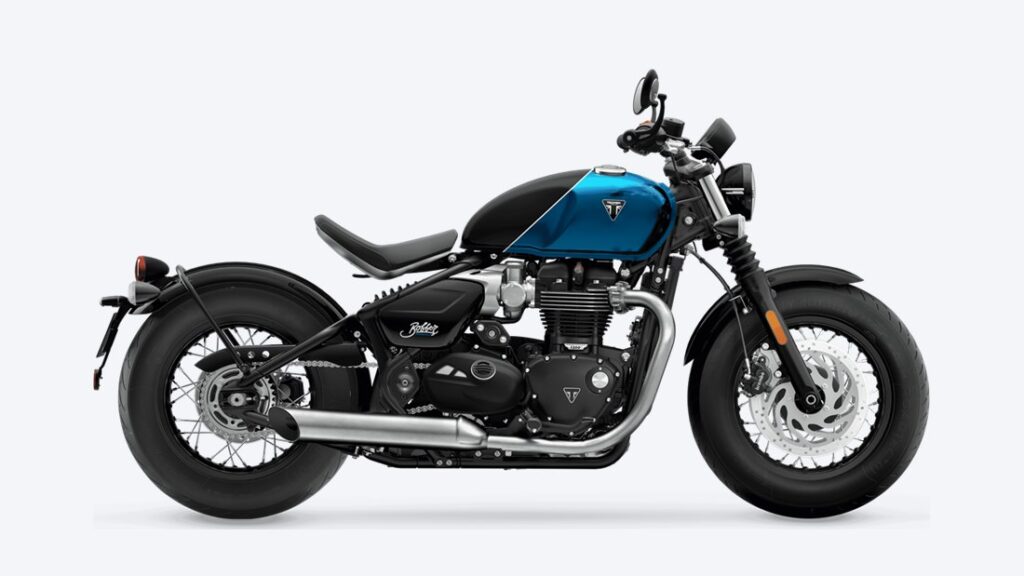 Triumph Bonneville Bobber em foto oficial de divulgação