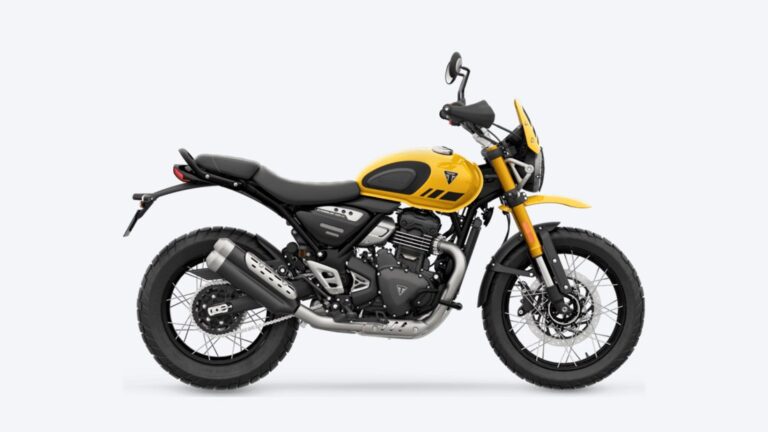 Triumph Scrambler 400 XC em foto oficial de divulgação